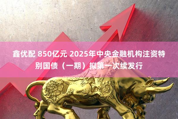 鑫优配 850亿元 2025年中央金融机构注资特别国债（一期）拟第一次续发行