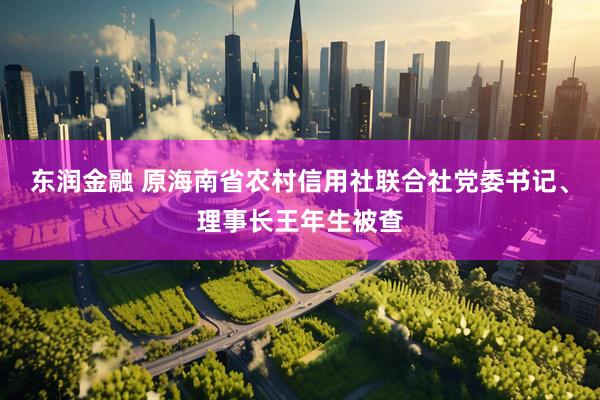 东润金融 原海南省农村信用社联合社党委书记、理事长王年生被查