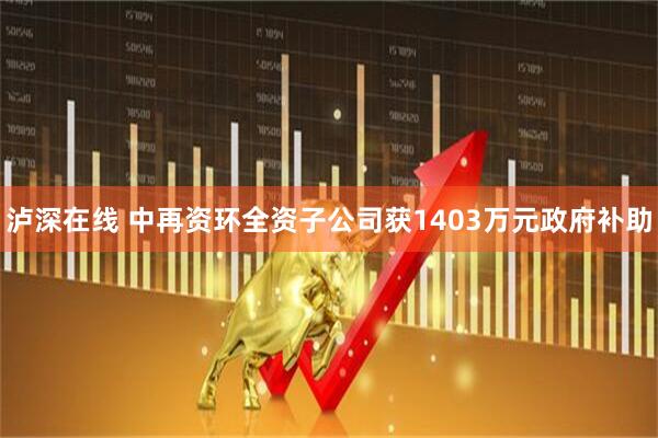 泸深在线 中再资环全资子公司获1403万元政府补助
