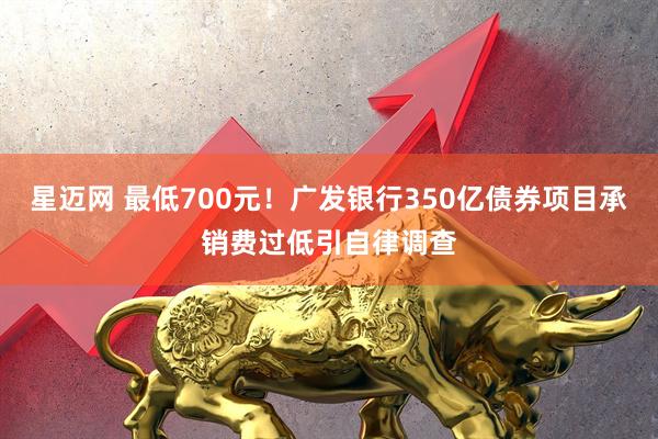 星迈网 最低700元！广发银行350亿债券项目承销费过低引自律调查