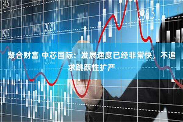 聚合财富 中芯国际：发展速度已经非常快，不追求跳跃性扩产